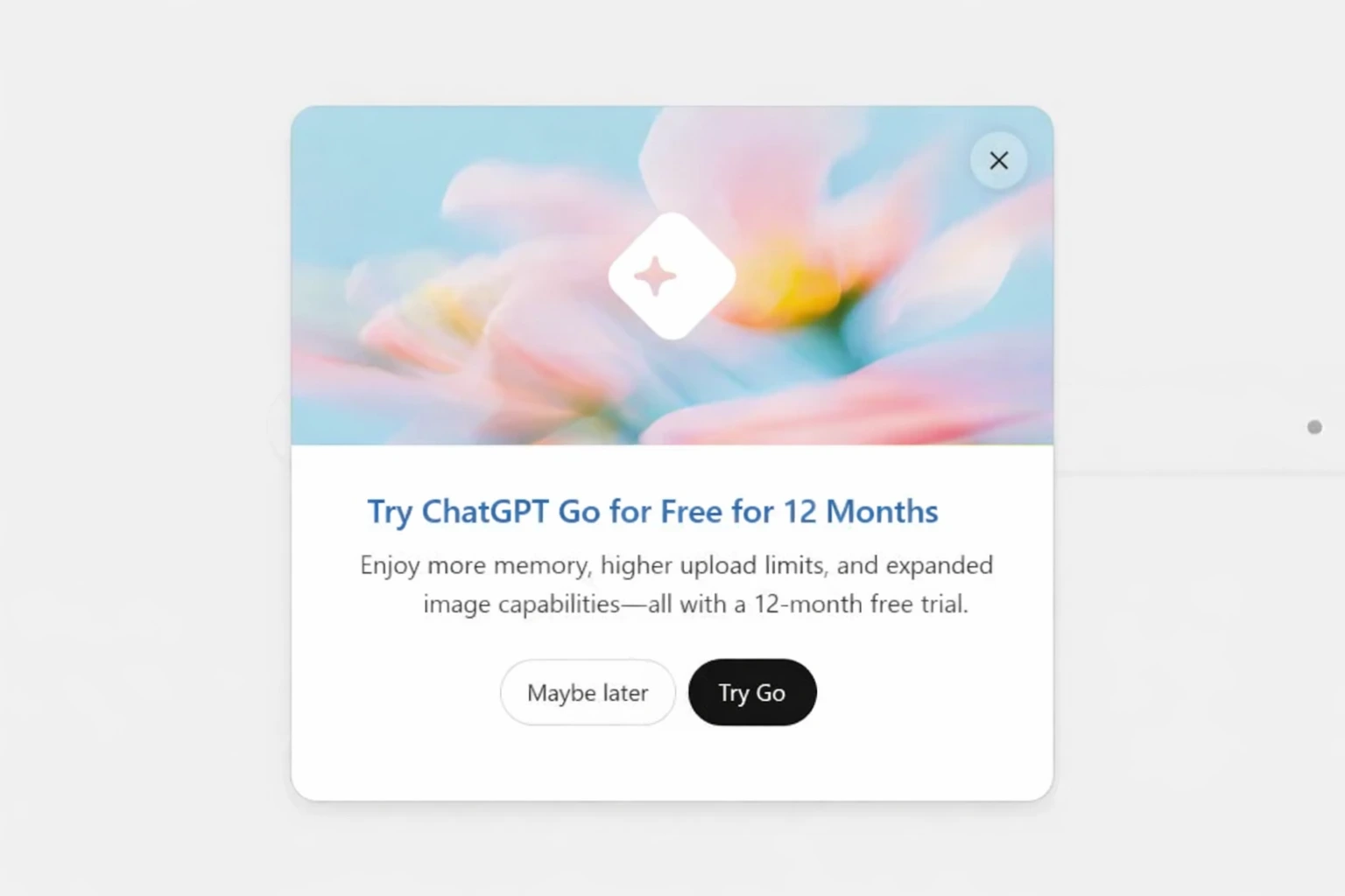 ChatGPT GO Free Membership